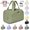 Green, variant on Elouva Toiletry Bag, Elouva Makeup Bag, Large Capacity Wide-Open Travel Cosmetic Bags for Women, 4-in-1 Multi-Functional Lightweight Waterproof Organizer Bags with Handle for Accessories (Gray)