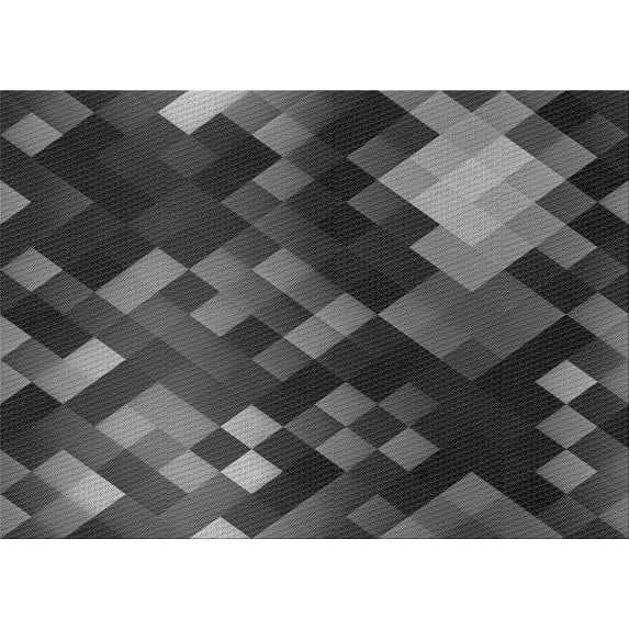 Ahgly Company Machine Washable Indoor Rectangle Transitional Charcoal Black Area Rugs, 2' x 5'