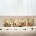 thumbnail image 7 of Ambesonne Retro Throw Pillow Cover 4 Pack, Hellenic Heritage, 16", Pale Brown Cinnamon, 7 of 7