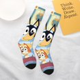 thumbnail image 6 of Saiise Bluey Funny Socks Men Women Boys Kids Adults Novelty Graphic Crew Tube Socks Crazy Design Casual Dress Socks for Sports,Running,Travel, 6 of 7