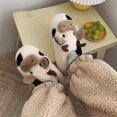 thumbnail image 4 of 40/41 Fluffy Cow Slippers | Novelty Cartoon Cow Cotton Slippers Comfortable Cow Slides,Winter Furry Slippers for Women Men Girls Boys, 4 of 4