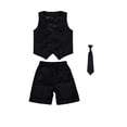 thumbnail image 4 of WhouRiu Boys School Uniforms Outfits Kids Vest Shorts And Bow Tie Sets Casual Summer Daily Clothes, 4 of 4