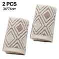 thumbnail image 2 of Hibalala Hand Towels Set of 2 Diamond Pattern 100% Cotton Absorbent Soft Towel for Bathroom 34*74cm, 2 of 5