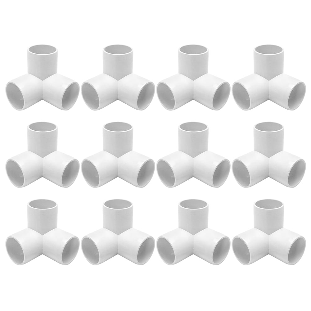 NUOLUX 12pcs Pipe Fitting Pipe Connector Tent Connection 3way PVC Pipe
