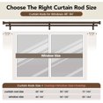 thumbnail image 6 of 1 Inch Double Curtain Rods for Windows 66 to 120 Inches(5.5-10 Feet), Adjustable Heavy Duty Curtain Rod with Classic Cap Finial, Telescoping Modern Decorative Drapery Rod, Antique Bronze, 6 of 16