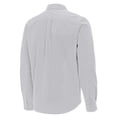thumbnail image 3 of Men's Antigua Gray Los Angeles Kings Porter Woven Tri-Blend Long Sleeve Button-Down Shirt, 3 of 3