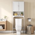 thumbnail image 3 of Yaheetech Over-the-Toilet Bathroom Cabinet with Adjustable Shelf,White, 3 of 10