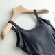 thumbnail image 4 of Camiseta interior de color liso con relleno en el pecho para mujer: camiseta sin mangas adelgazante 80 % algodón y spandex para deporte y ropa exterior., 4 of 7