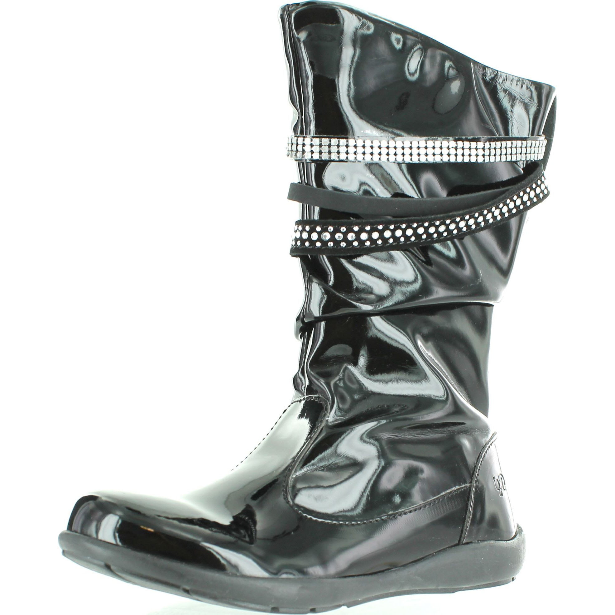 Girls Patent Boots, Black, 27 - Walmart.com