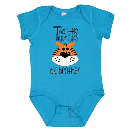 

Inktastic This Little Tiger is Going to Be a Big Brother Gift Baby Boy Bodysuit