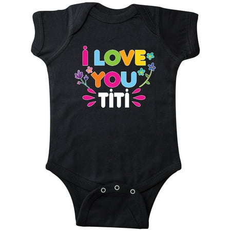 

Inktastic I Love You TIti with Flowers Gift Baby Girl Bodysuit