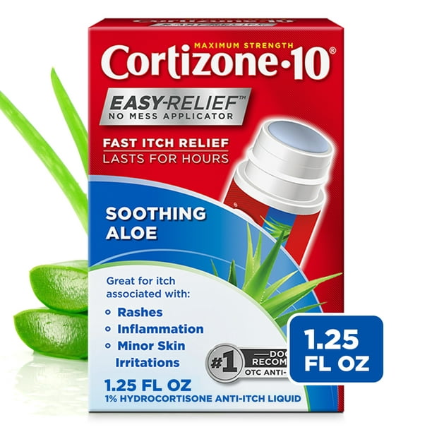 Cortizone-10 Maximum Strength Anti-Itch Liquid With Aloe, 1.25 oz. Image source: Walmart