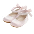 thumbnail image 6 of Fozruso Princess Shoes for Girls,Sizes 4 Toddler,Baby Girls First Walking Sandals Soft Sole Shoes With Pearl For Fall Dance, 6 of 7