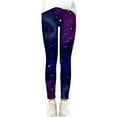 thumbnail image 2 of LRen Girls Leggings Size 7-8 High Waisted Galaxy Sky Print Casual Yoga Pants Tights Trousers for Kids Dance Comfortable Workout Running Yoga Pants, 2 of 5