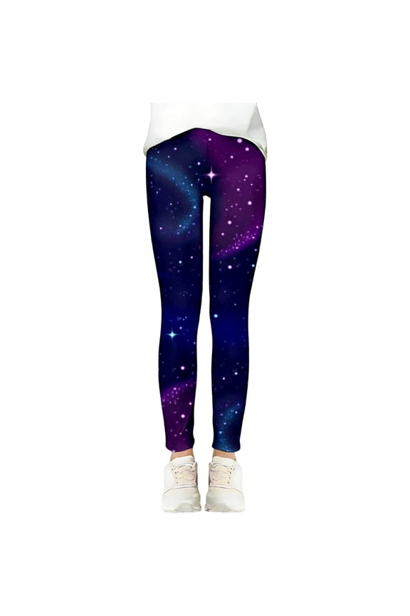 Pants for Girls Size 18-24M Kids Tie Dye Star High Waist Thermal Base Layer Comfortable