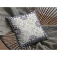 thumbnail image 4 of Gray Floral Frame Indoor Outdoor Zippered Throw Pillow, 4 of 4
