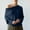 Navy, variant on Brondbend Knitted Sweaters for Women Long Sleeve Knit Tops for Women Crewneck One Shoulder Solid Color Top Trendy Loose Fit Thick Pullover Winter Versatile Party Warm Blouse,Army Green