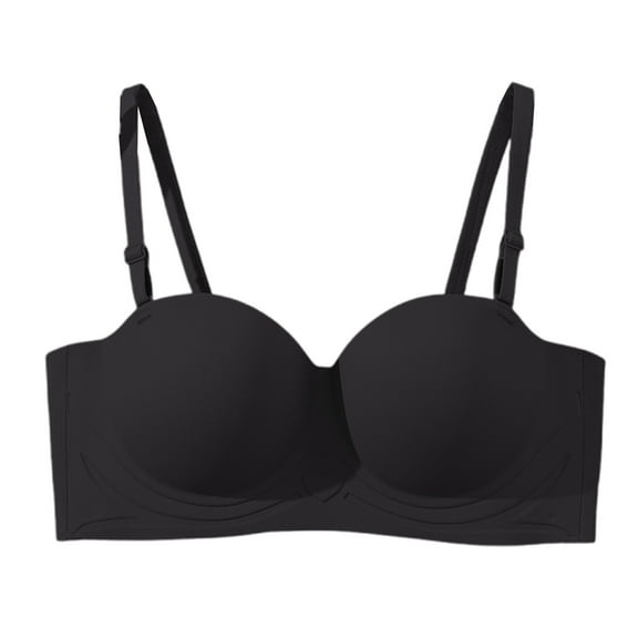 Demi Balconette Bras Minimizer Bras For Women Sexy Women's Sexy Balconette Strapless Push Up Bra Demi Half Cup Lightly Padded Shelf Underwire Black,32