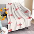 thumbnail image 6 of Valentine's Day Heart Throw Blanket 39.3x29.5in Soft Flannel Lightweight Pink Love Hearts Blanket Warm Cosy Fuzzy Nap Blanket for Sofa and Bed Holiday Gift, 6 of 7