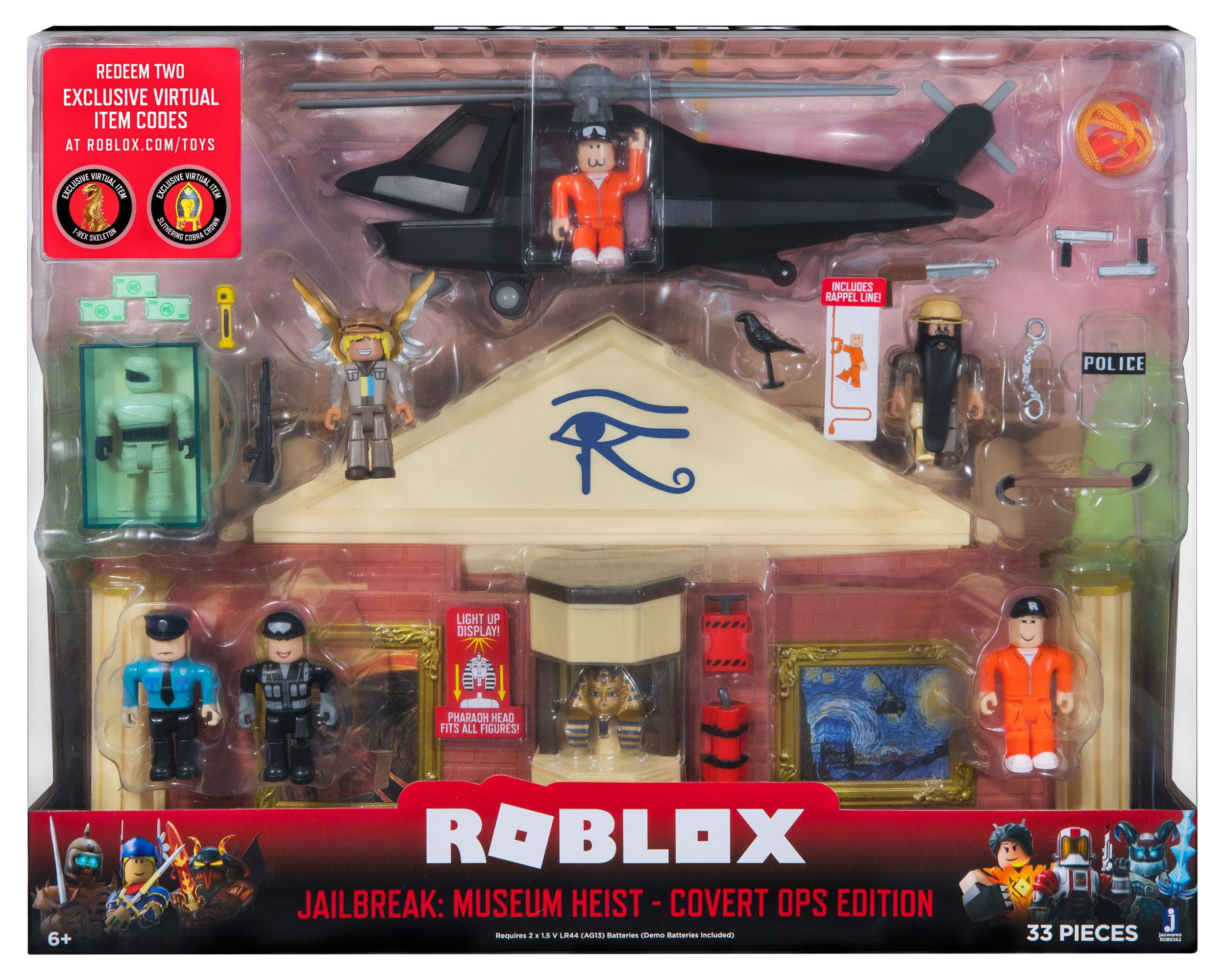RARE Roblox Jailbreak: Museum Heist Feature Playset Helicopter w/  Accessories