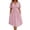 Pink, variant on PBFRDSJ Bridesmaid Dresses for Wedding Elegant V Neck Flowy A Line Dress Womens Midi Length Pleated Puff Sleeve Modest Long Sundress