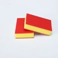 thumbnail image 5 of Uxcell 4" x 2.8" Non-Scratches Scouring Pads Scrub Kitchens Sponge Red 8pcs, 5 of 7