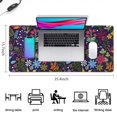 thumbnail image 5 of Long Mouse Pads for Desk,Pioneer Flower Floral Print Pattern Desk Mats on Top Of Desks, Desk Mouse Pad Extra Large with 3mm Non-Slip Base and Stitched Edge for Gaming,Office,Work,Home 35.4"x15.7", 5 of 6