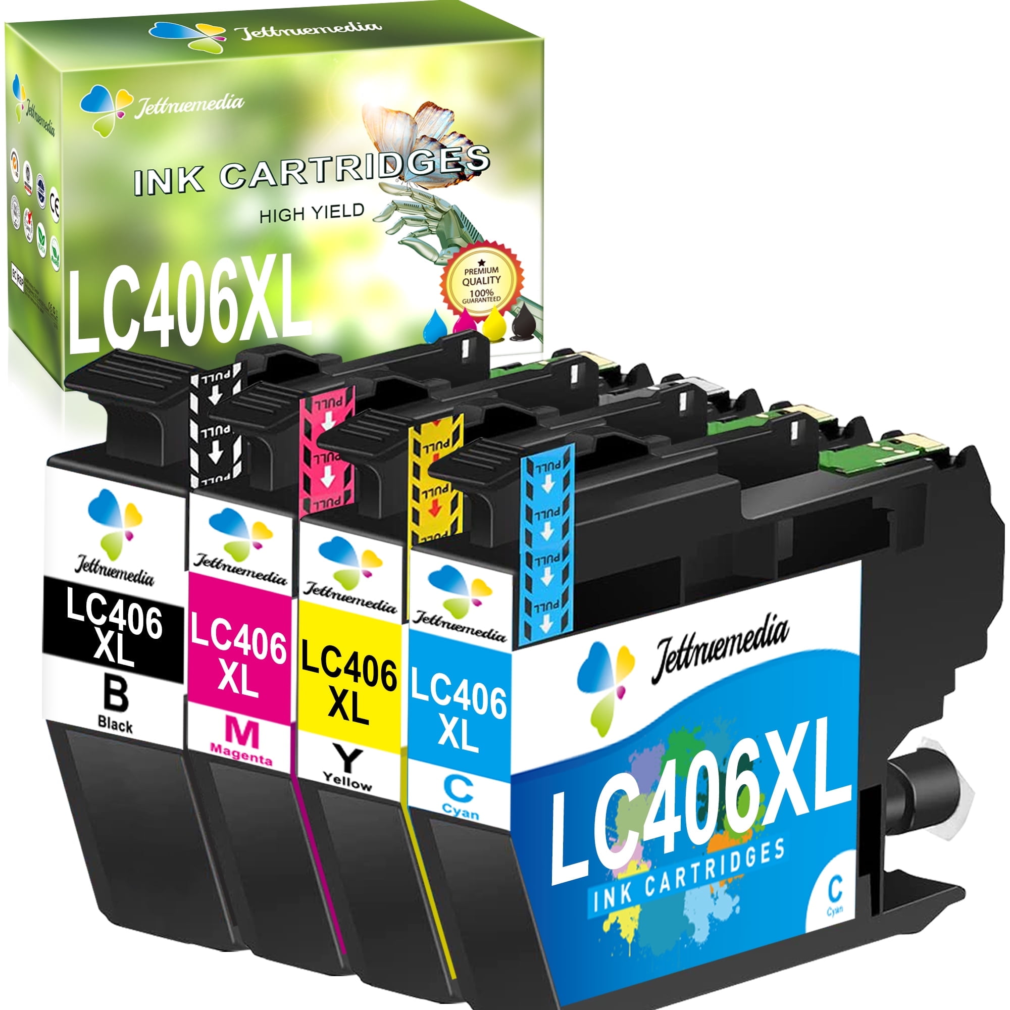 Brother LC406 Ink Cartridges 4-Pack for MFC-J4335DW/J4345DW