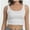 White, variant on Tank Top for Women Square Neckline Sleeveless Trendy Sexy Tops Slim Fitted Summer Yoga Tops