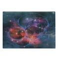 thumbnail image 1 of Outer Space Cutting Board, Nebula Gas Celestial Expanse in Galaxy Astral Planet Cosmos Objects Space Theme, Decorative Tempered Glass Cutting and Serving Board, Large Size, Navy Red, by Ambesonne, 1 of 1