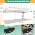 thumbnail image 6 of COBIZI 10x20 Pop Up Canopy Tent, Outdoor Party Tent With 6 Sidewall One Push Setup Glow, 3 Adjustable Height Air Vent Waterproof UPF50+, Bag, 4 Sandbag, 6 Stake, 12 Rope for Beach, Commercial, 6 of 7