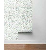 NextWall Wildflowers Peel and Stick Wallpaper (Dew Drop & Spring Green)