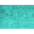 thumbnail image 1 of Ahgly Company Machine Washable Indoor Rectangle Patchwork Turquoise Blue Transitional Area Rugs, 4' x 6', 1 of 4