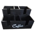 thumbnail image 4 of Organizador de estación de café, soporte para herramientas de barra, organizador de tazas y condimentos para espacios pequeños Negro, 4 of 9