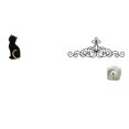 thumbnail image 1 of Escultura De Gato De Resina Y Pergamino Floral De Metal, Decoración De Pared Para Sala De Estar, Dormitorio, Entrada, Patio, Espacios Interiores Y Exteriores., 1 of 8