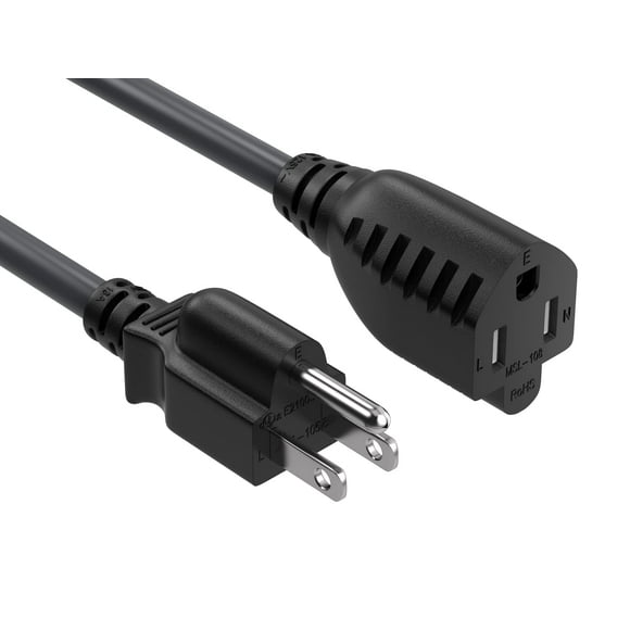 Cable de alimentación de extensión Cableader NEMA 5-15P de 7 pies a NEMA 5-15R