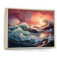 thumbnail image 2 of Designart "Sunrise Over Kanagawa Wave In Japan" Ocean Floater Framed Canvas Art Print, 2 of 5