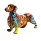 thumbnail image 5 of Figura de perro salchicha pintada de estilo nórdico moderno, estatua de resina para escritorio, adorno artesanal Medio, 5 of 9