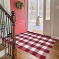 thumbnail image 6 of iOhouze Buffalo Plaid Rug 3x5 White and Red Christmas Doormats Cotton Washable Outdoor Rugs Checkered Rug Front Door Mat Patio Rugs for Front Porch Entryway, 6 of 7