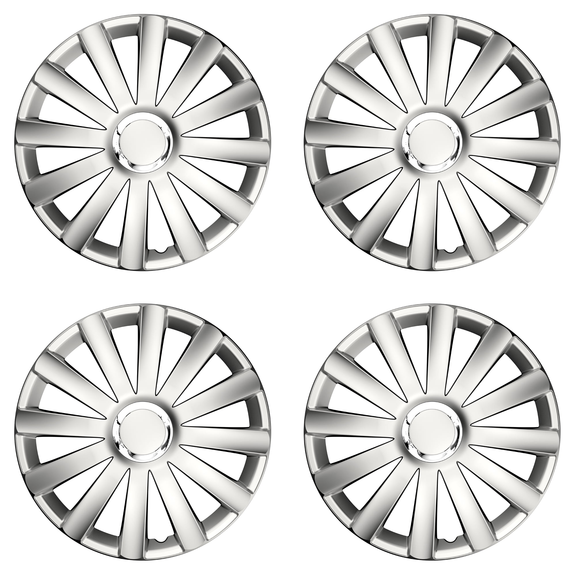 Alpena 16" Spyder Pro Wheel Covers, Silver, set of 4