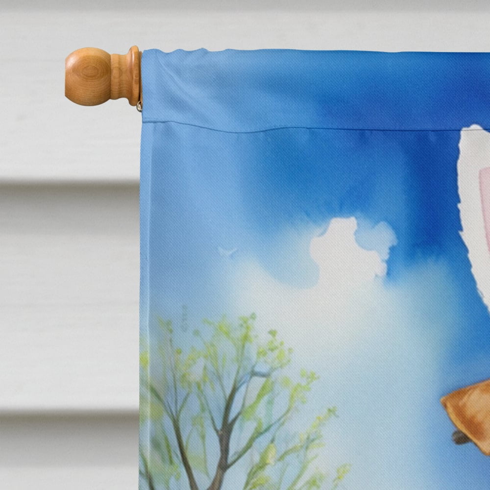 Fox Terrier Easter Egg Hunt House Flag 28 in x 40 in