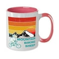 thumbnail image 2 of funny-retro-mountain-biking-sheep Two Tone Pink and White Coffee Mug, 2 of 2