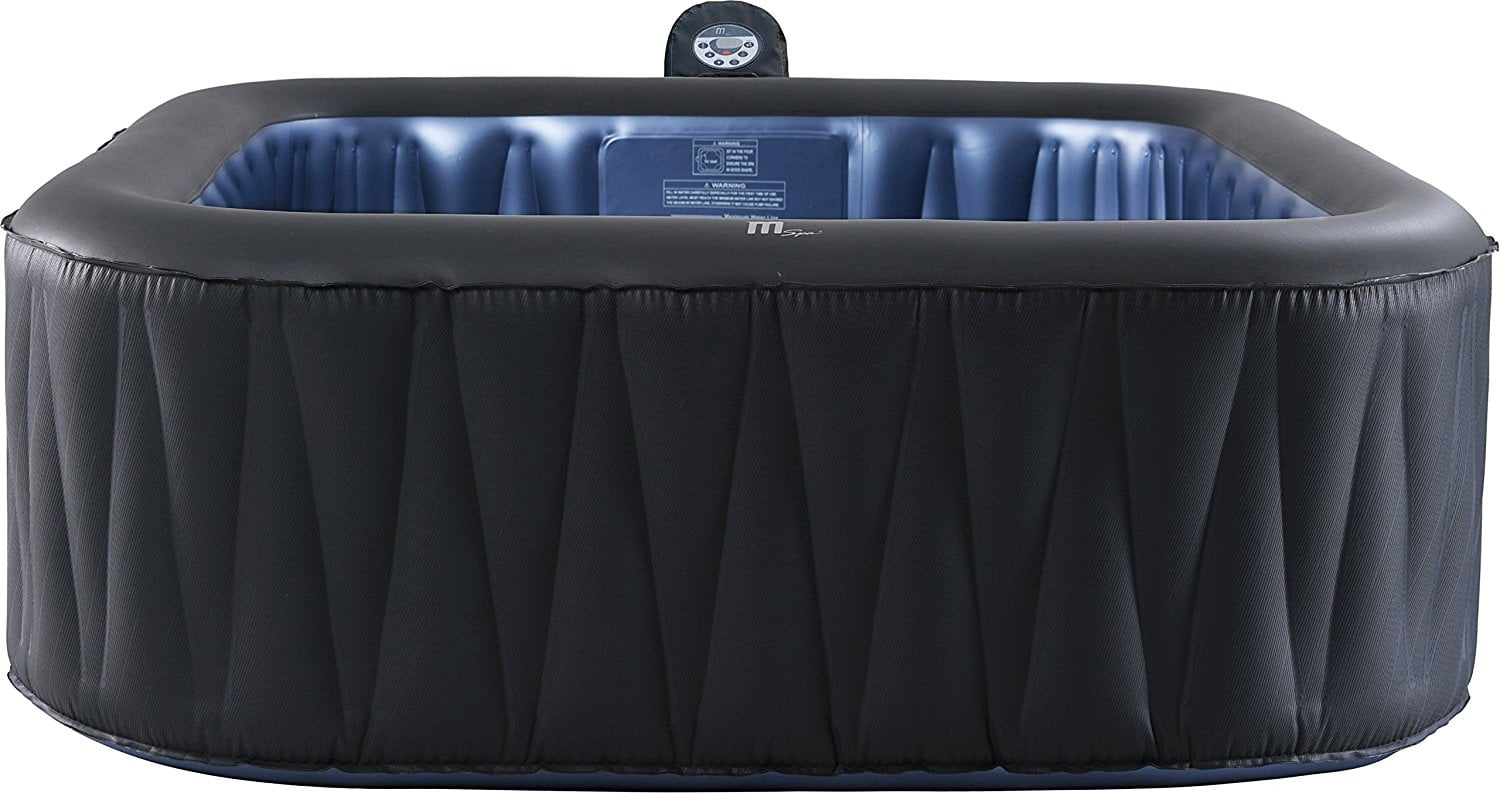 MSPA Tekapo Relaxation and Hydrotherapy 6 Person Square Portable Inflatable Hot Tub Bubble by MSPA