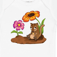 thumbnail image 4 of Inktastic Cute Chipmunk on Lunch Break with Flowers Boys or Girls Baby Bodysuit, 4 of 5