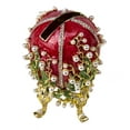 thumbnail image 5 of Jewelry Gift Box for Necklace Swarovski Crystals Faberge Egg May Lily Pink Imperial Egg Jewelry Box with Photo of the Family of Nicholas II (Medium) 2.87 x 2.87 x 5.9-inch Desk Trinkets Unique Boxes, 5 of 10