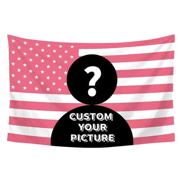 TIELUTT Custom 60x90cmPersonalized Customizable with Photo Text Funny Poster Garden Flags for All Seasons Table Runners 72 Inches Long Flag Banner Kids Flags for Room Girls Flags for Room Guys Quotes