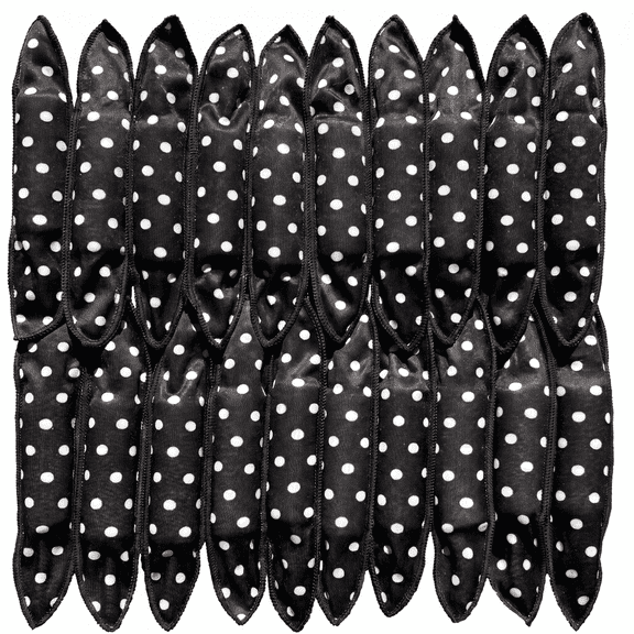 30 Pcs Black Soft Satin Sponge Rollers, Heatless Overnight No Heat Foam Curlers for Long Hair