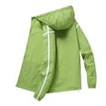 thumbnail image 1 of MIASHUI Veste Homme Protection Solaire UPF Anti-Uv Ultra Fine Respirante à Capuche Sportive Verte,TG, 1 of 3