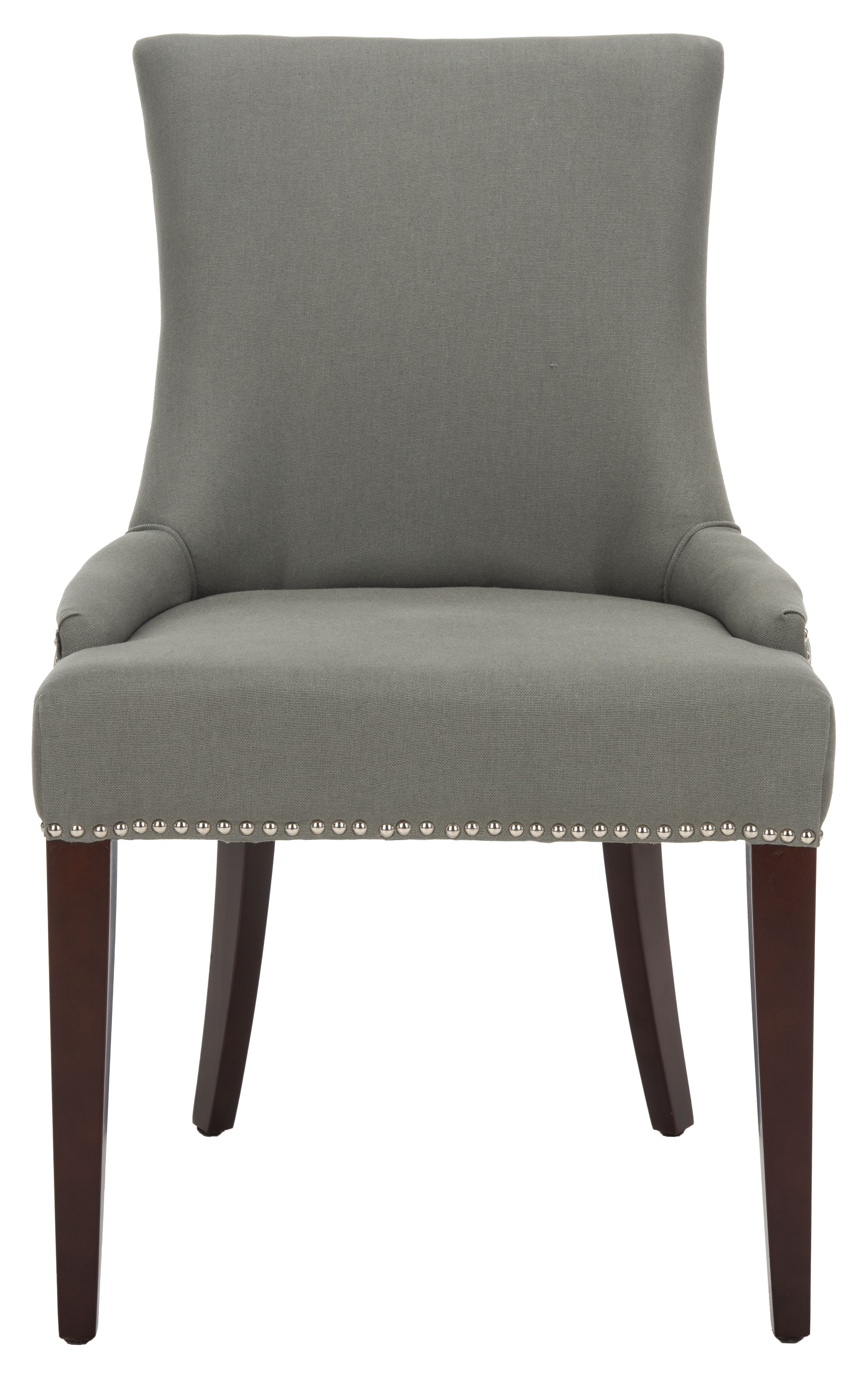 SAFAVIEH Becca 19" H Transitional Glam Upholstered Dining Chair, Sea Mist