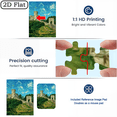 thumbnail image 6 of 500pcs Van Gogh-Style Castle in the Clouds Puzzle for - Medieval Castle Starry Sky Inspired Art, Challenging Large with Green Fields Blue Brushstrokes, Gift for Artists (Beginner-Friendly), 6 of 9